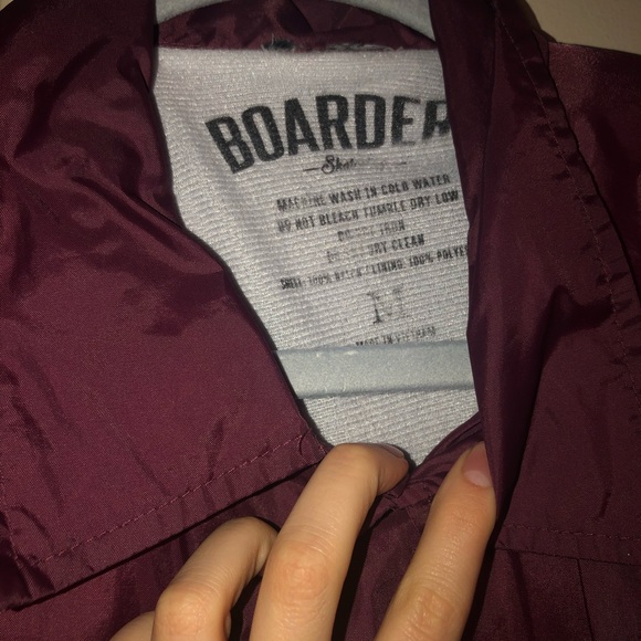 Maroon Boarders Windbreaker - Picture 3 of 5